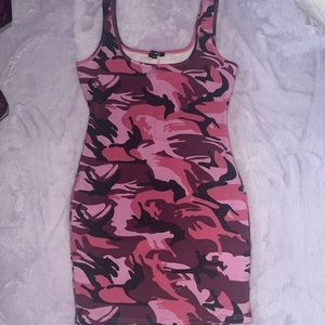 Pink camouflage dress